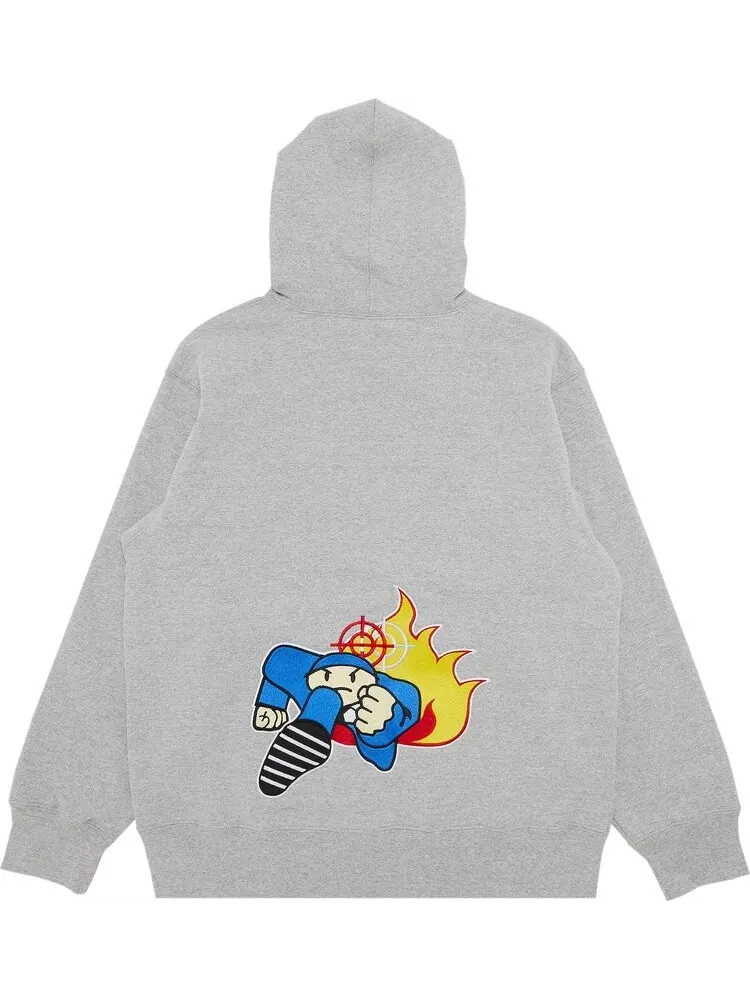 Толстовка Supreme x Duck Down Records Hooded Sweatshirt 'Heather Grey' — изображение 2 из 3, серый
