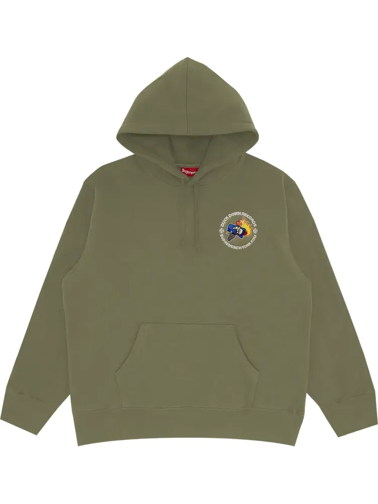 Толстовка Supreme x Duck Down Records Hooded Sweatshirt 'Light Olive' — изображение 1 из 1, зеленый