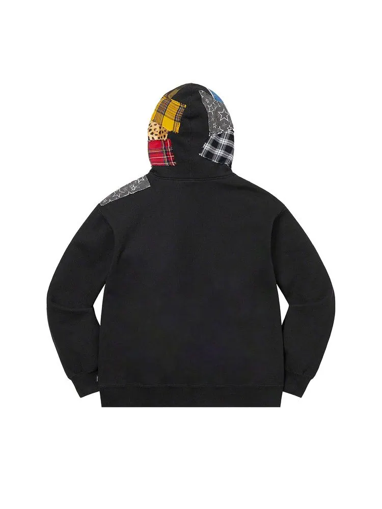 Толстовка Supreme Patchwork Zip Up Hooded Sweatshirt — изображение 2 из 2, черный