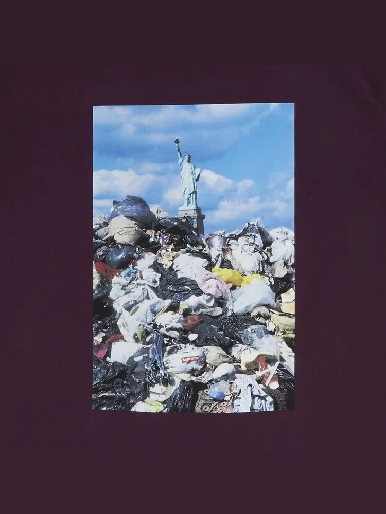 Футболка Supreme Trash Tee 'Eggplant' — изображение 3 из 3, фиолетовый