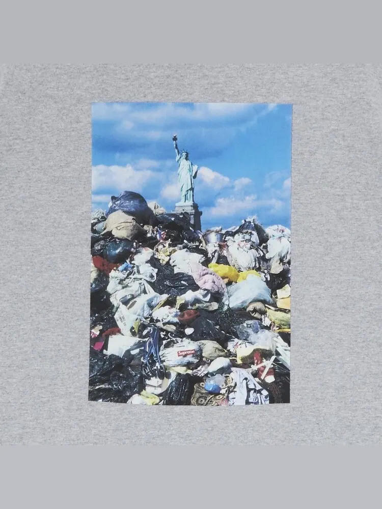 Футболка Supreme Trash Tee 'Heather Grey' — изображение 3 из 3, серый