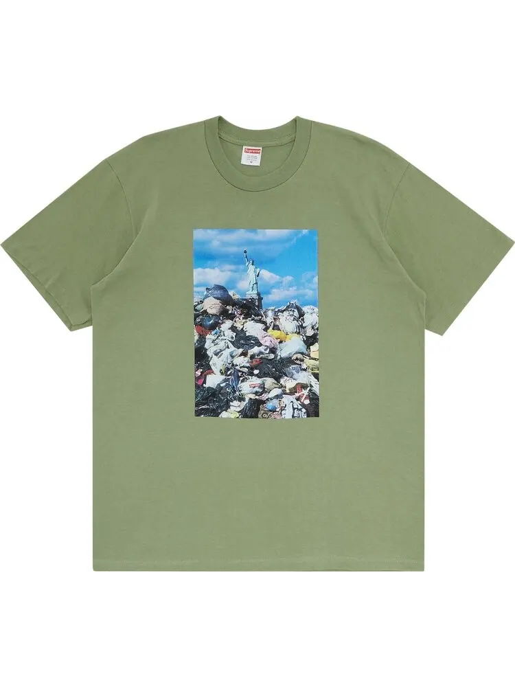 Футболка Supreme Trash Tee 'Light Olive' — изображение 1 из 3, зеленый