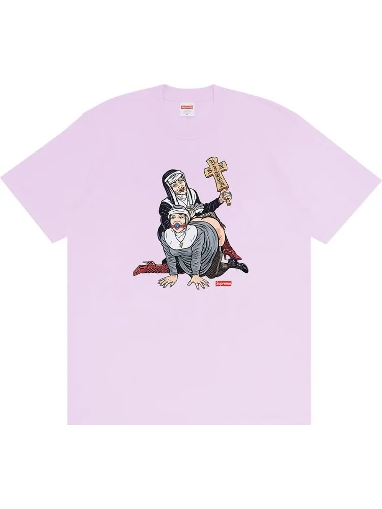 Футболка Supreme Nuns Tee 'Light Purple' — изображение 1 из 2, фиолетовый