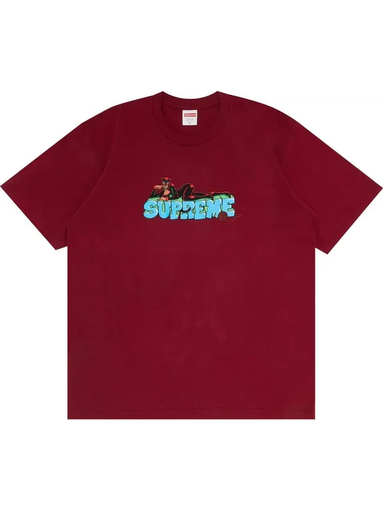 Футболка Supreme Catwoman Tee 'Cardinal' — изображение 1 из 3, красный