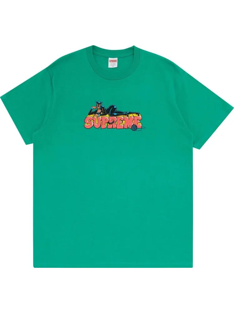 Футболка Supreme Catwoman Tee 'Green' — изображение 1 из 3, зеленый