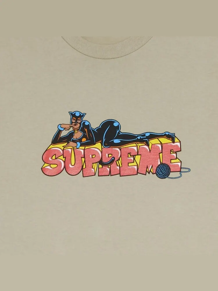 Футболка Supreme Catwoman Tee 'Stone' — изображение 3 из 3, бежевый