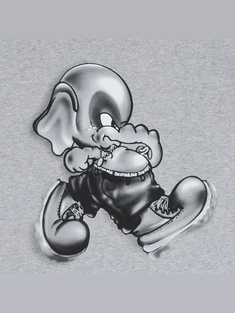 Футболка Supreme Elephant Tee 'Heather Grey' — изображение 3 из 3, серый