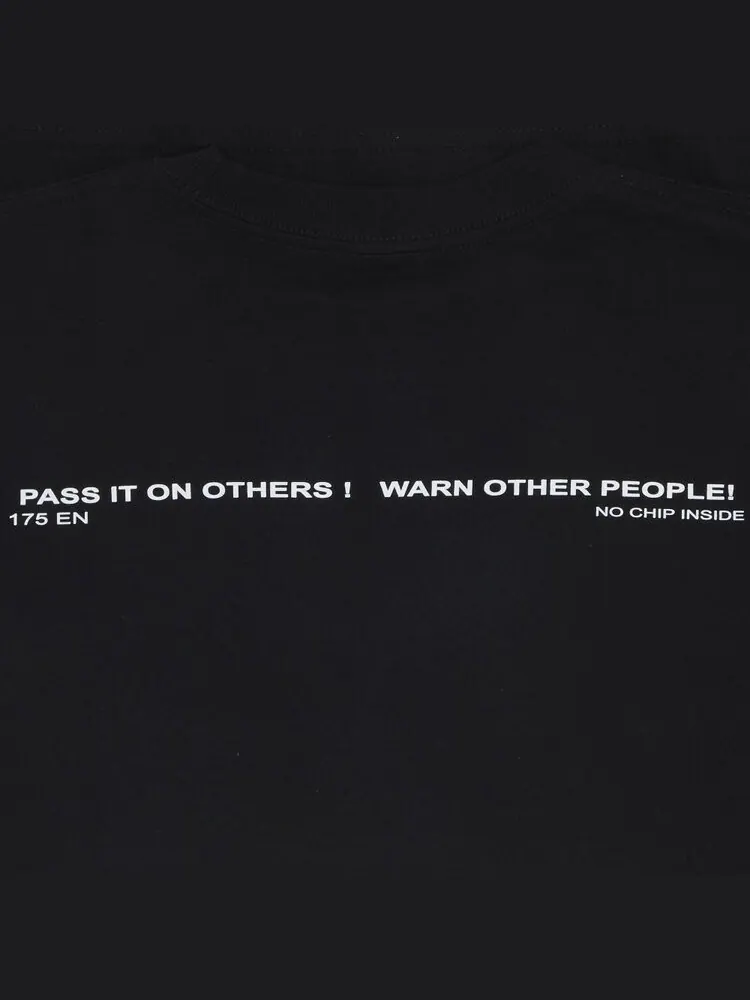 Футболка Supreme Warning Tee 'Black' — изображение 3 из 3, черный