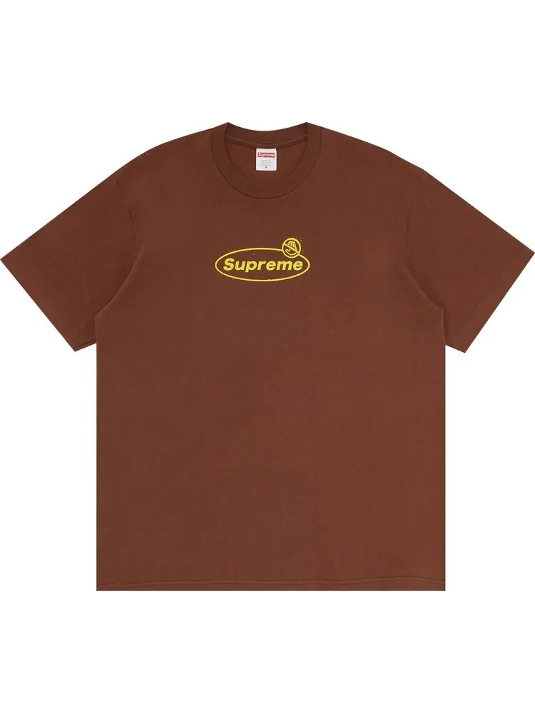 Футболка Supreme Warning Tee 'Brown' — изображение 1 из 3, коричневый