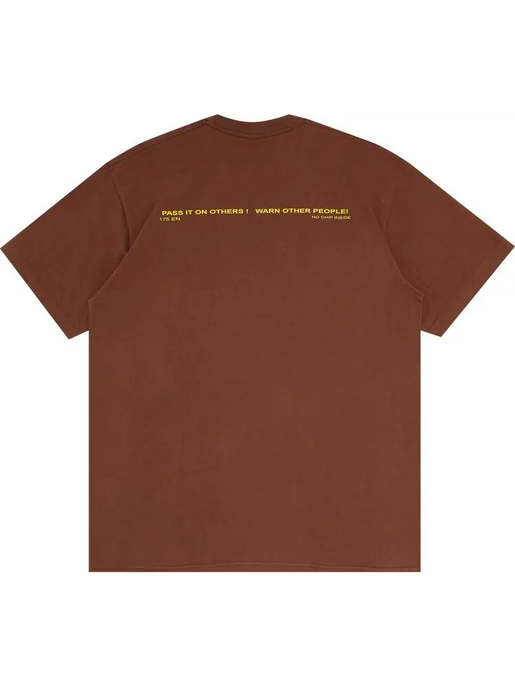 Футболка Supreme Warning Tee 'Brown' — изображение 2 из 3, коричневый