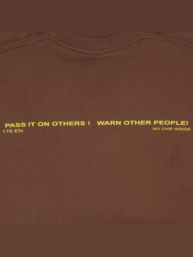 Футболка Supreme Warning Tee 'Brown' — изображение 3 из 3, коричневый