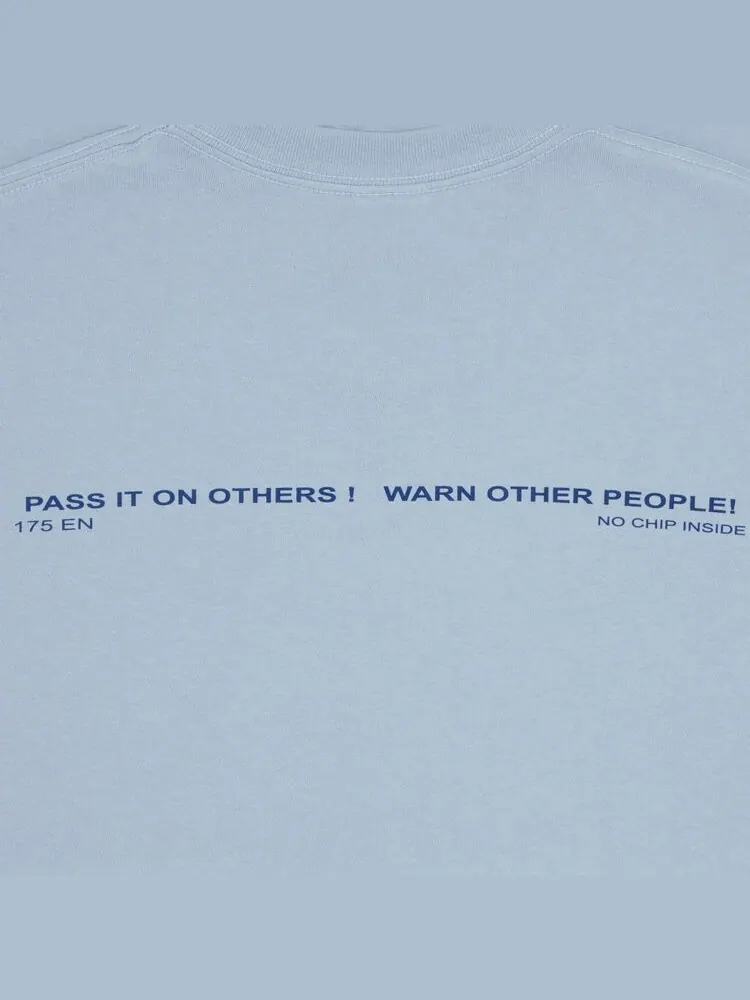 Футболка Supreme Warning Tee 'Dusty Blue' — изображение 3 из 3, синий