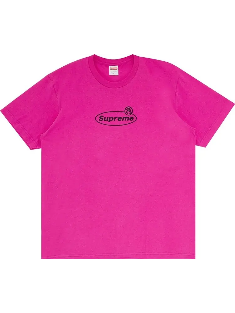 Футболка Supreme Warning Tee 'Magenta' — изображение 1 из 3, розовый