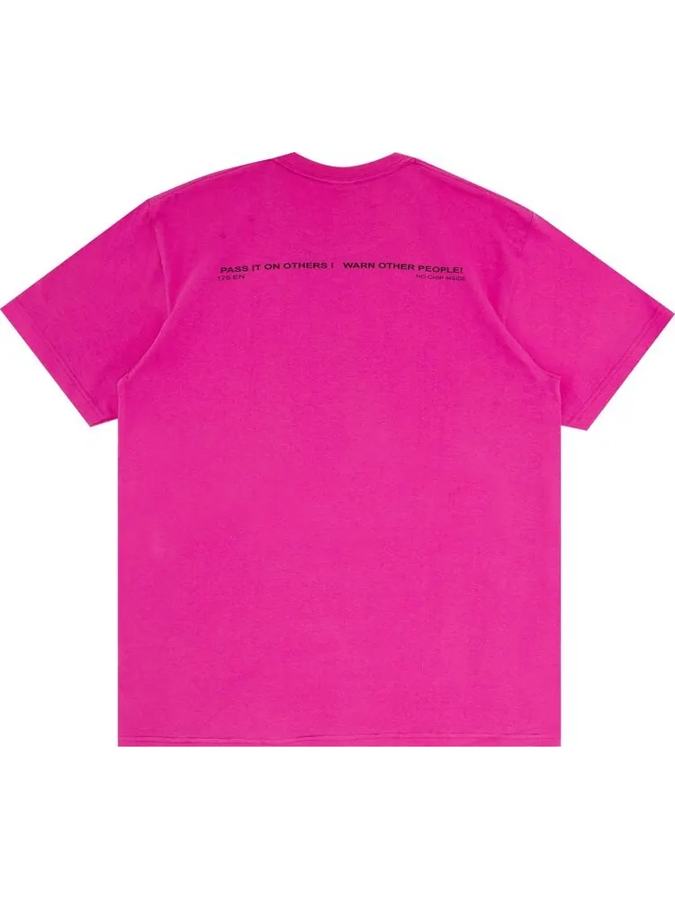 Футболка Supreme Warning Tee 'Magenta' — изображение 2 из 3, розовый