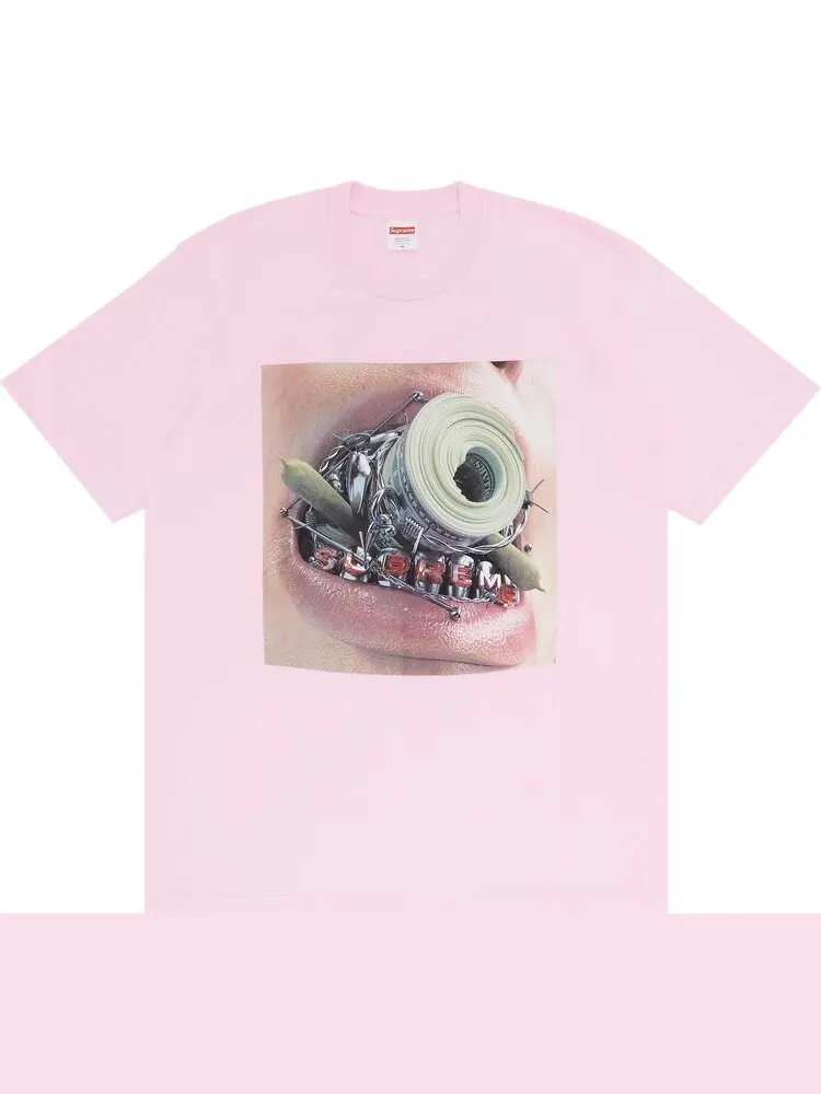 Футболка Supreme Braces Tee 'Light Pink' — изображение 1 из 3, розовый