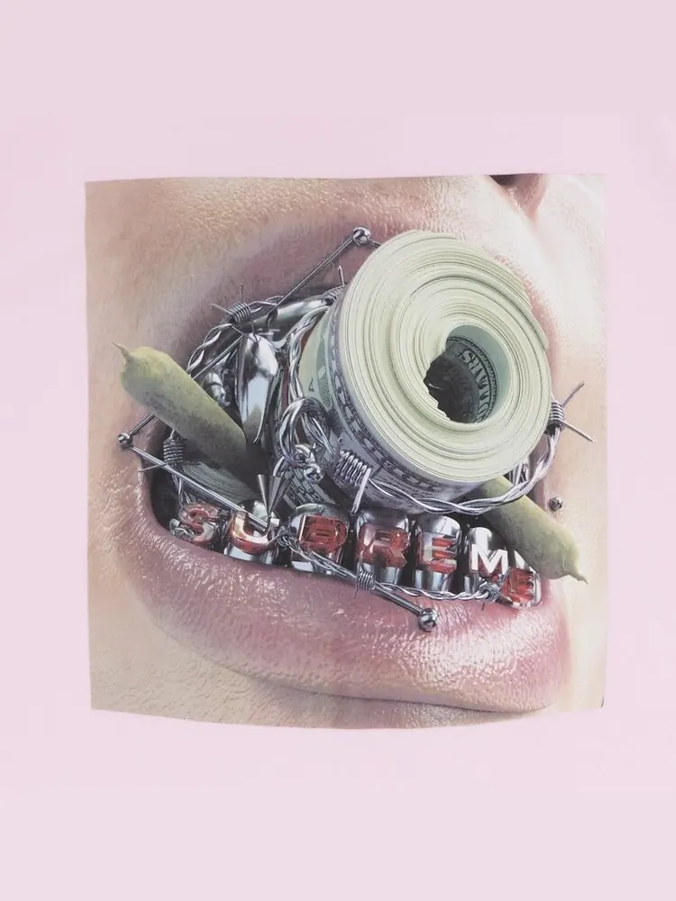 Футболка Supreme Braces Tee 'Light Pink' — изображение 3 из 3, розовый