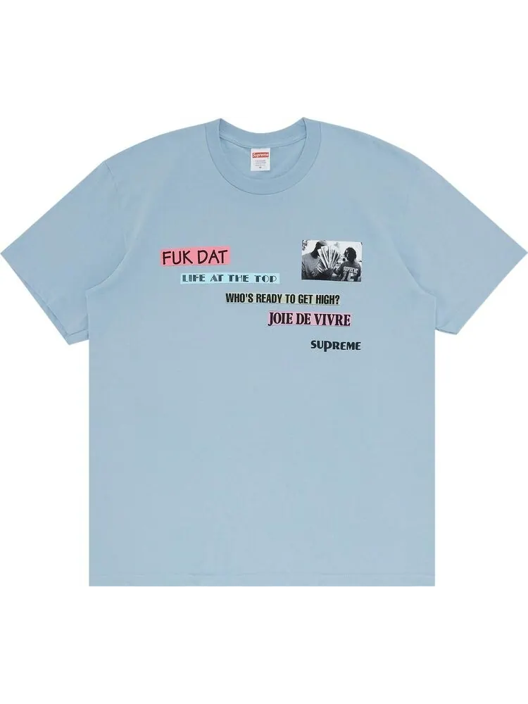 Футболка Supreme Joie De Vivre Tee 'Dusty Blue' — изображение 1 из 3, синий