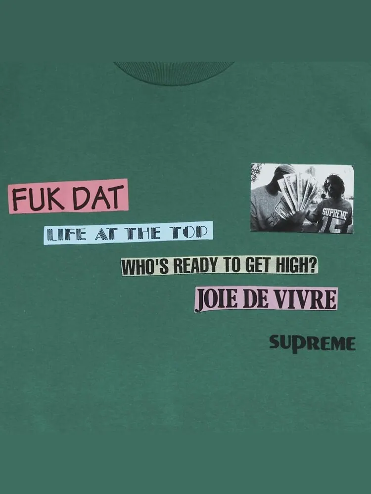Футболка Supreme Joie De Vivre Tee 'Light Pine' — изображение 3 из 3, зеленый
