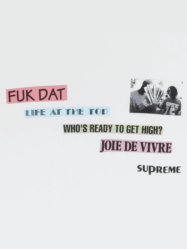 Футболка Supreme Joie De Vivre Tee 'White' — изображение 3 из 3, белый