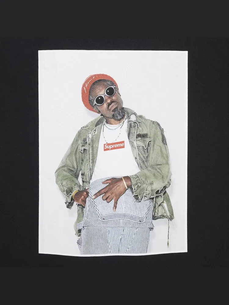 Футболка Supreme André 3000 Tee 'Black' — изображение 3 из 3, черный