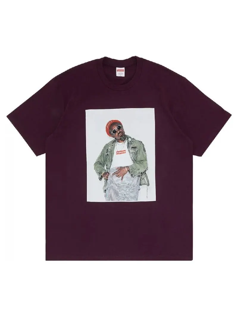 Футболка Supreme Andre 3000 Tee, баклажановый — изображение 1 из 3, фиолетовый