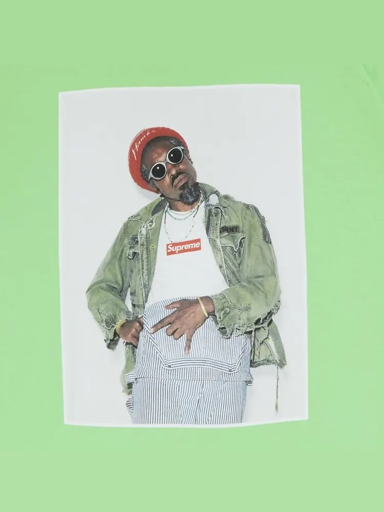Футболка Supreme André 3000 Tee 'Lime' — изображение 3 из 3, зеленый