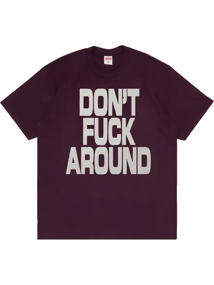 Футболка Supreme Don't f*ck Around Tee 'Eggplant' — изображение 1 из 1, фиолетовый