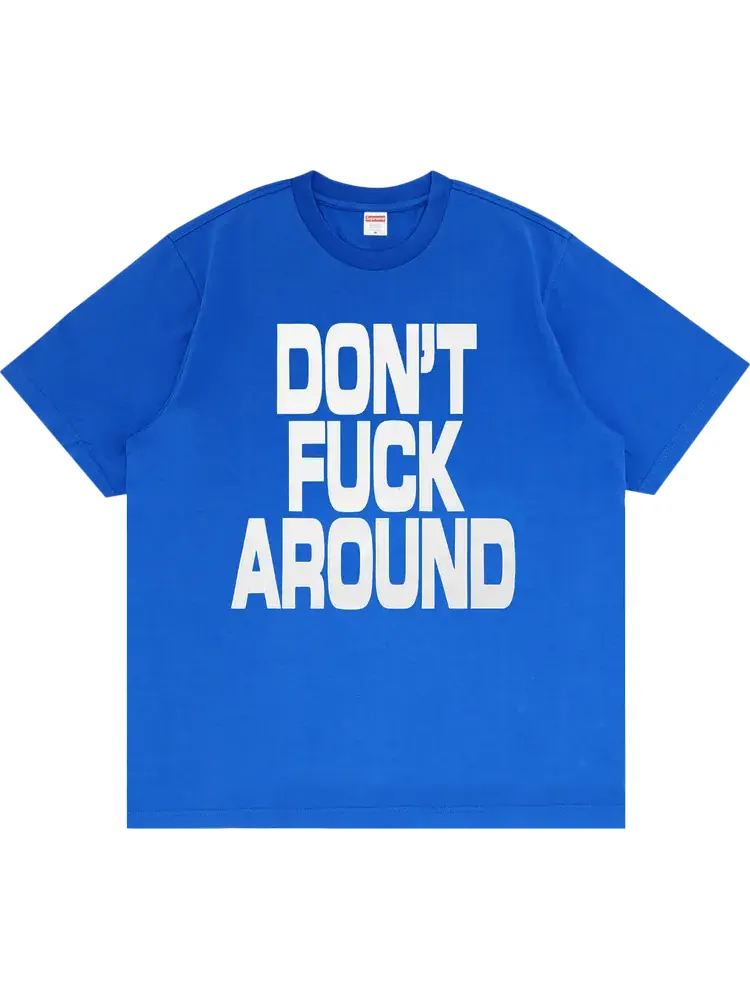 Футболка Supreme Don't f*ck Around Tee 'Royal' — изображение 1 из 1, синий