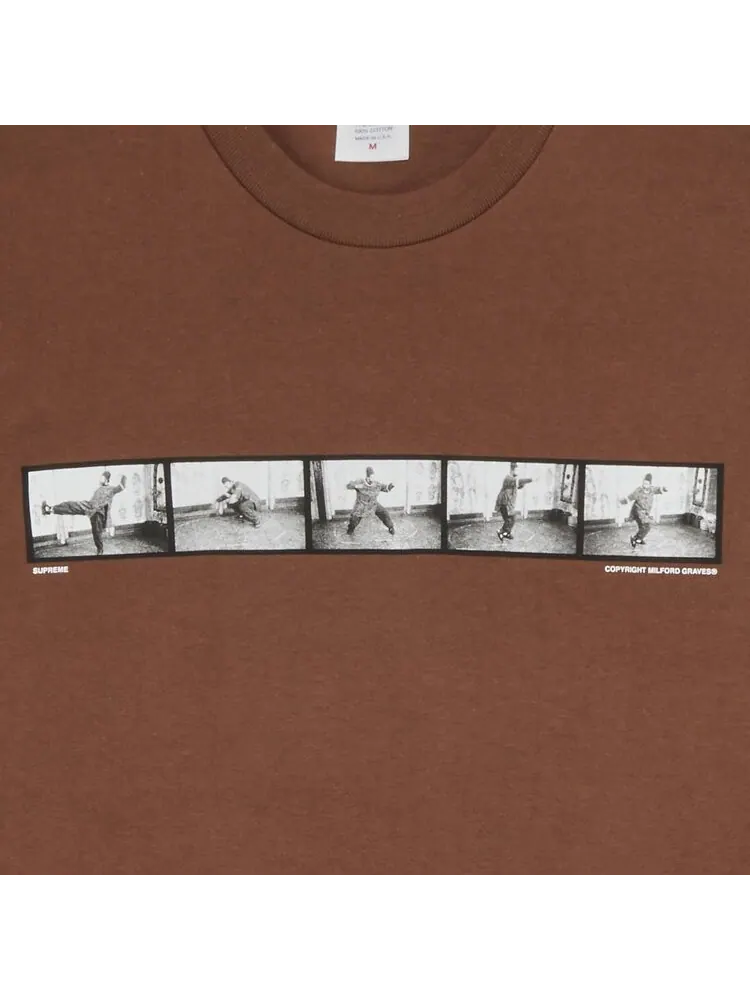 Футболка Supreme Milford Graves Tee 'Brown' — изображение 3 из 3, коричневый
