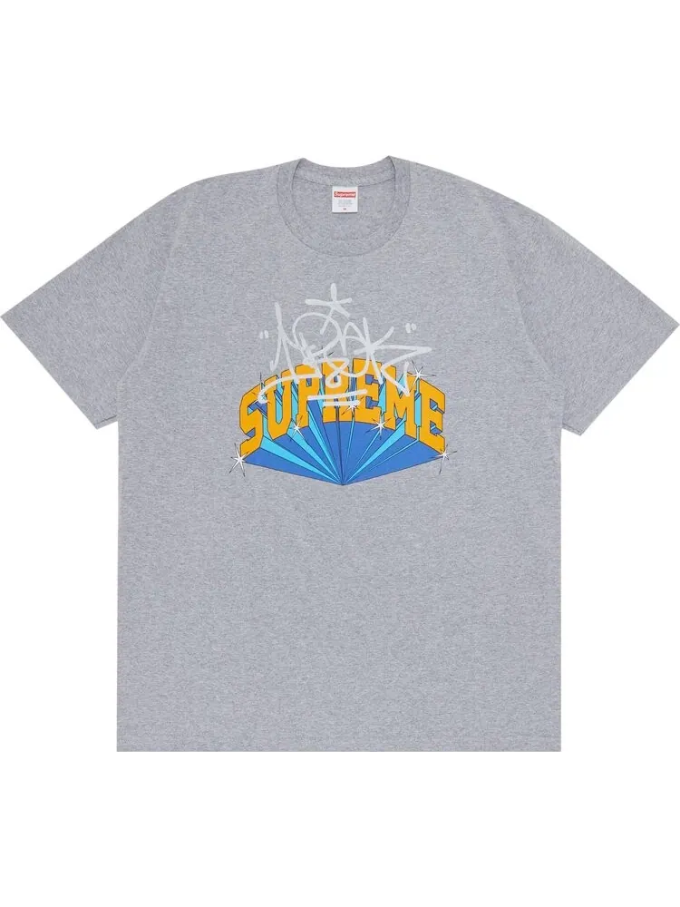 Футболка Supreme x IRAK Arc Tee 'Heather Grey' — изображение 1 из 3, серый