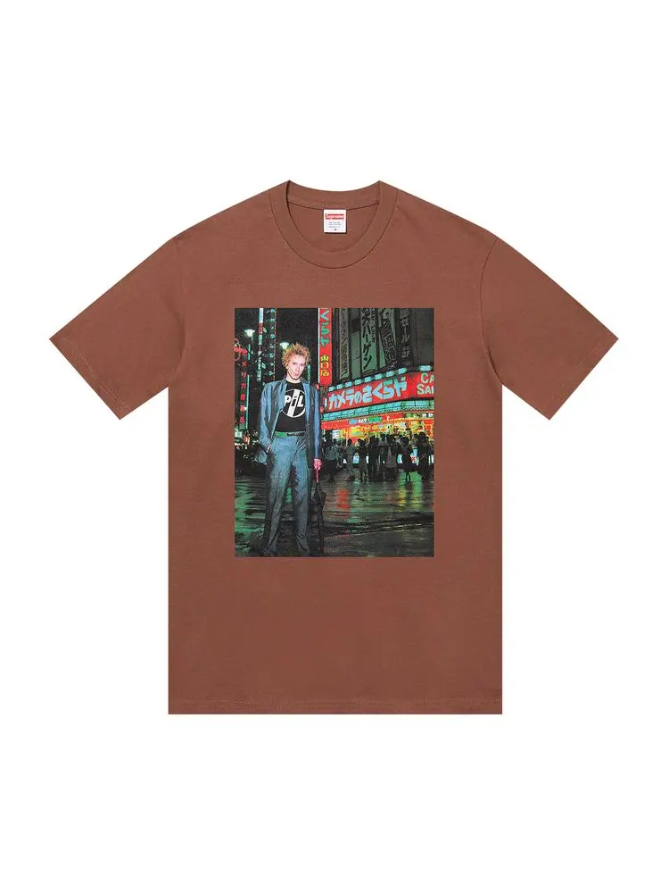 Футболка Supreme x PiL Live In Tokyo Tee Brown — изображение 1 из 2, коричневый