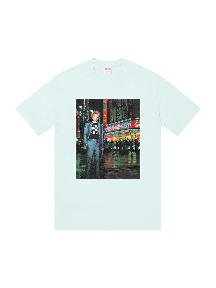 Футболка Supreme x PiL Live In Tokyo Tee Pale Blue — изображение 1 из 2, бледный синий