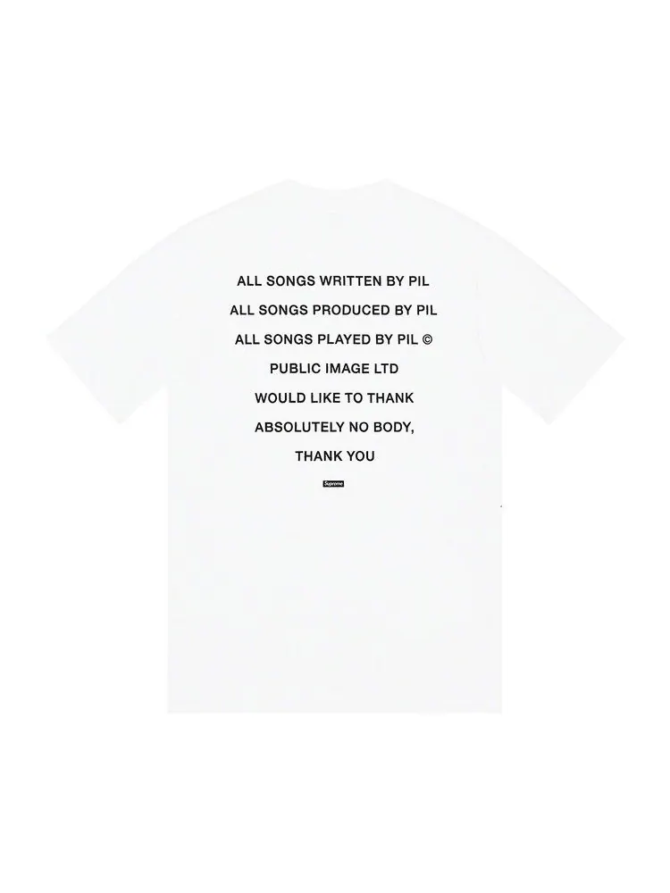 Футболка Supreme x PiL Tee — изображение 2 из 2, белый
