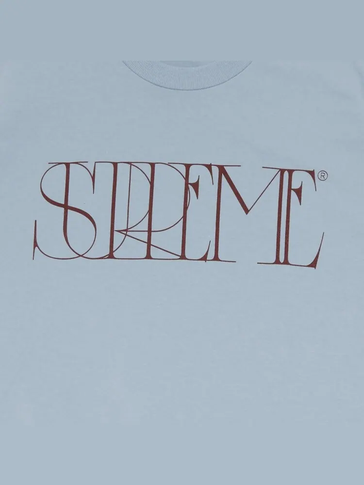 Футболка Supreme Trademark Tee 'Dusty Blue' — изображение 3 из 3, синий