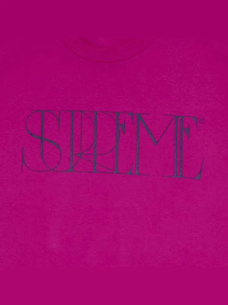Футболка Supreme Trademark Tee 'Magenta' — изображение 3 из 3, розовый