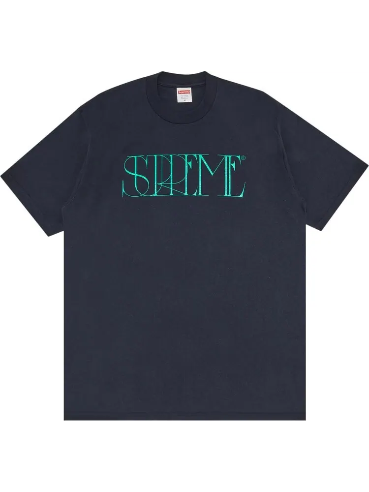 Футболка Supreme Trademark Tee 'Navy' — изображение 1 из 3, синий