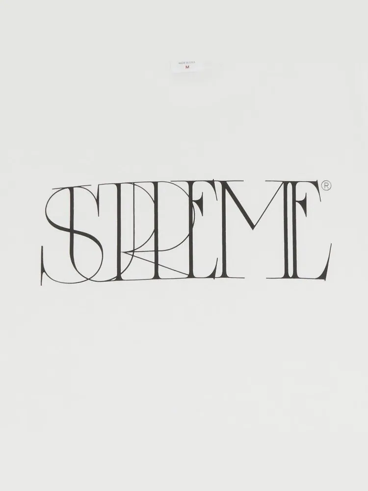 Футболка Supreme Trademark Tee 'White' — изображение 3 из 3, белый