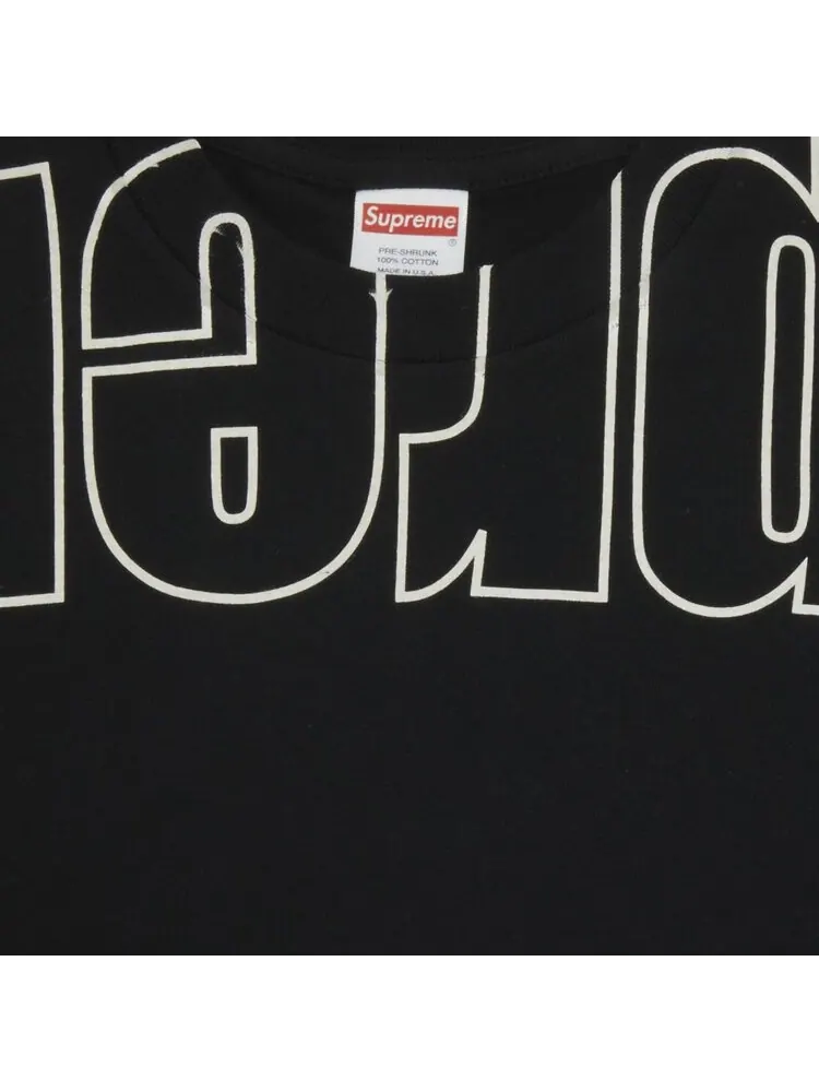 Футболка Supreme Upside Down Tee 'Black' — изображение 3 из 3, черный