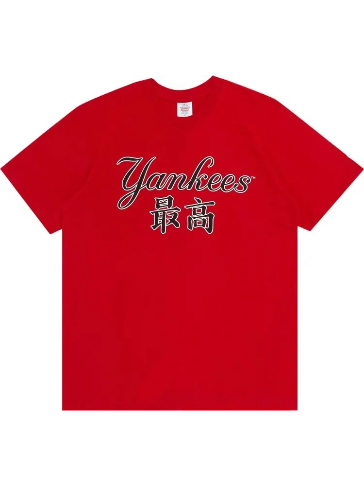 Футболка Supreme x MLB Kanji Teams Tee - Yankees 'Red' — изображение 1 из 2, красный