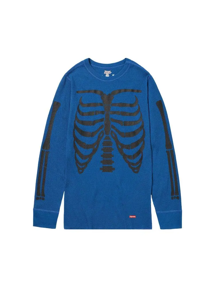 Свитер Supreme x Hanes Bones Thermal Crew (1 Pack) — изображение 1 из 1, синий
