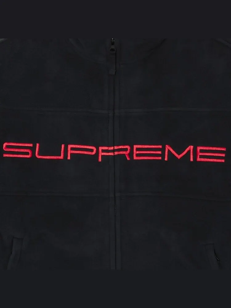 Куртка Supreme Polartec Zip 'Black' — изображение 3 из 3, черный