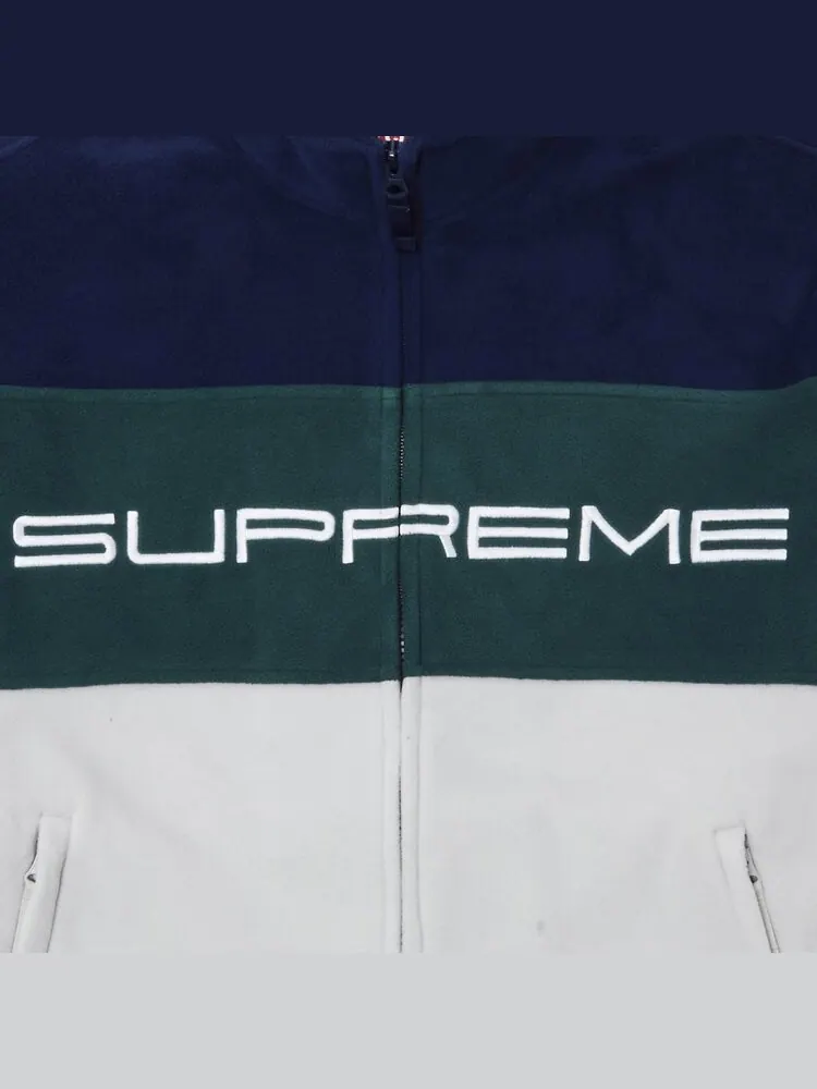 Куртка Supreme Polartec Zip 'Navy' — изображение 3 из 3, синий