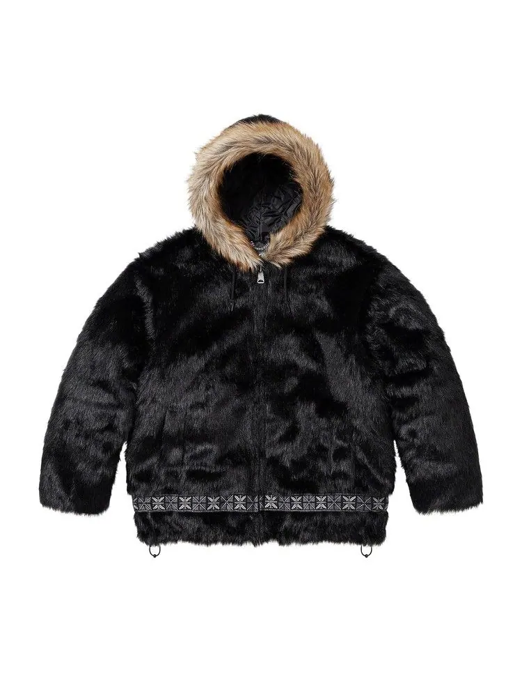 Парка Supreme Faux Fur Parka — изображение 1 из 2, черный