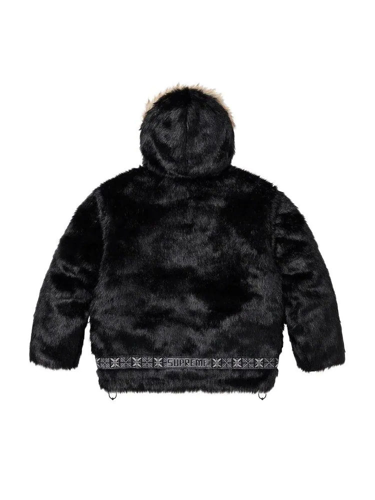 Парка Supreme Faux Fur Parka — изображение 2 из 2, черный
