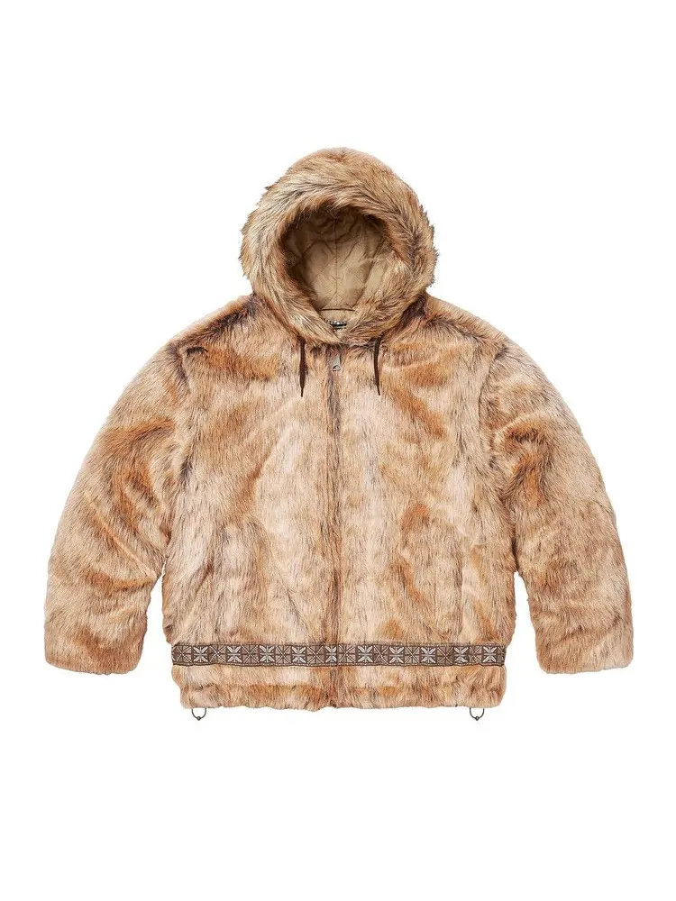 Парка Supreme Faux Fur Parka — изображение 1 из 3, коричневый
