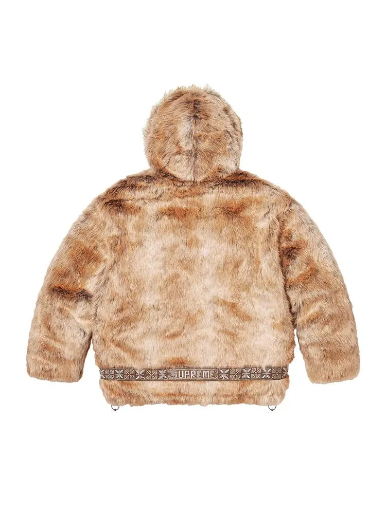 Парка Supreme Faux Fur Parka — изображение 2 из 3, коричневый