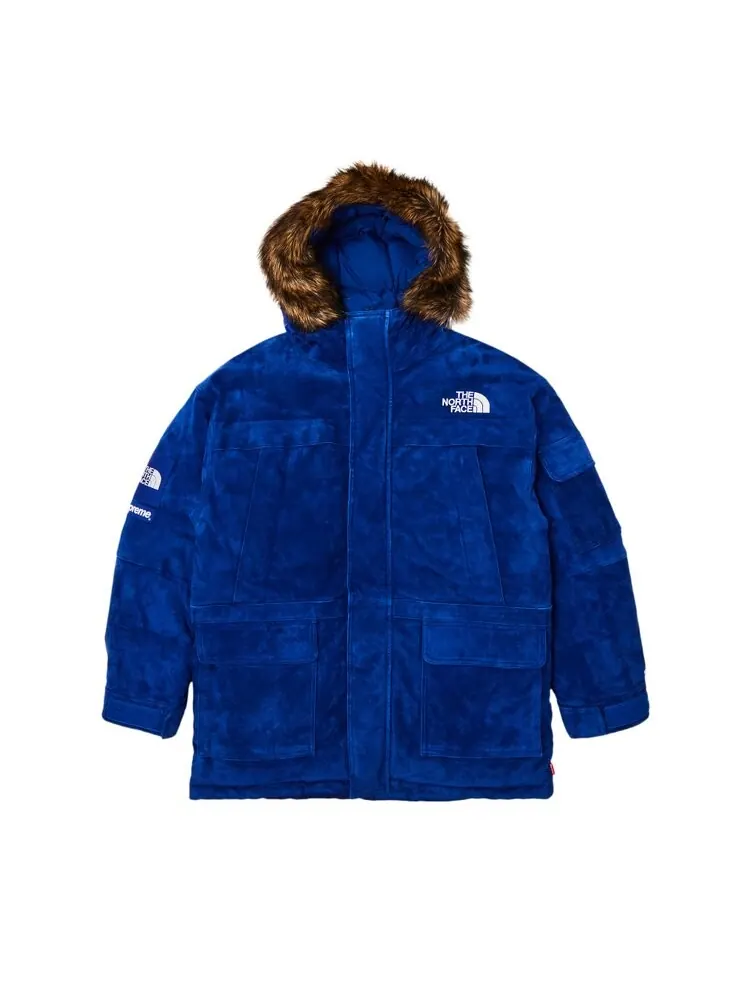 Парка Supreme x The North Face Suede 600-Fill Down Parka — изображение 1 из 3, синий