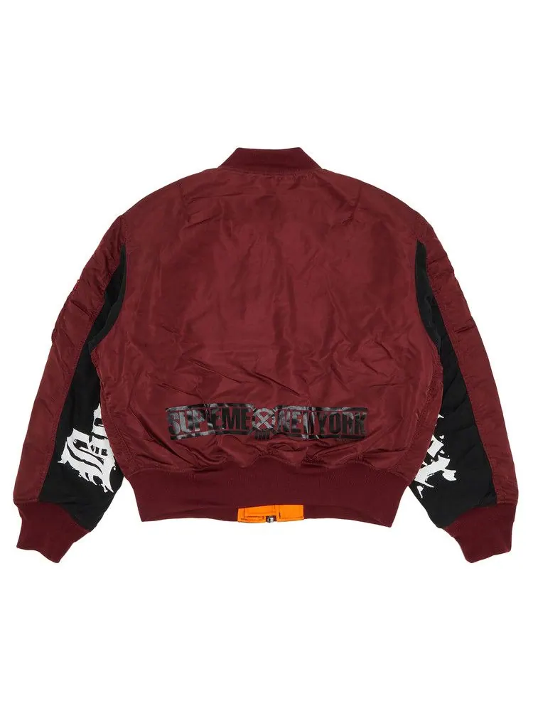 Бомбер Supreme x Bounty Hunter MA-1 'Burgundy' — изображение 2 из 3, красный