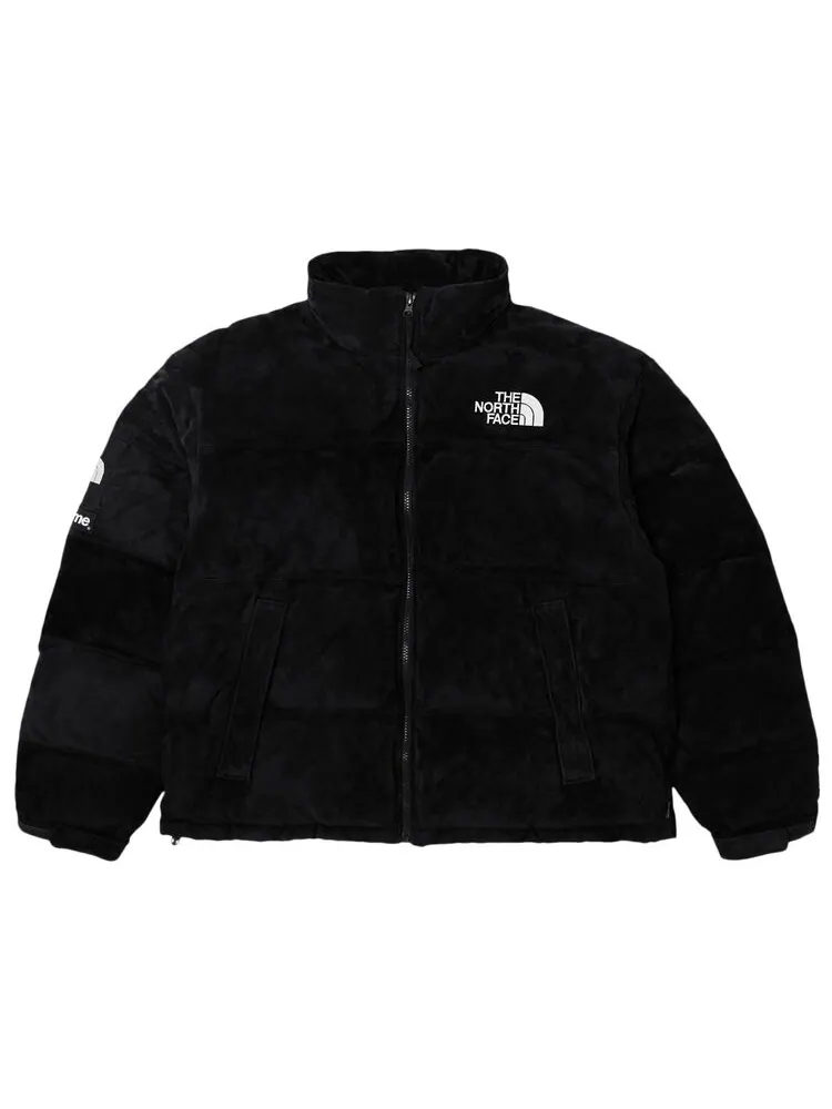 Куртка Supreme x The North Face Suede Nuptse 'Black' — изображение 1 из 3, черный