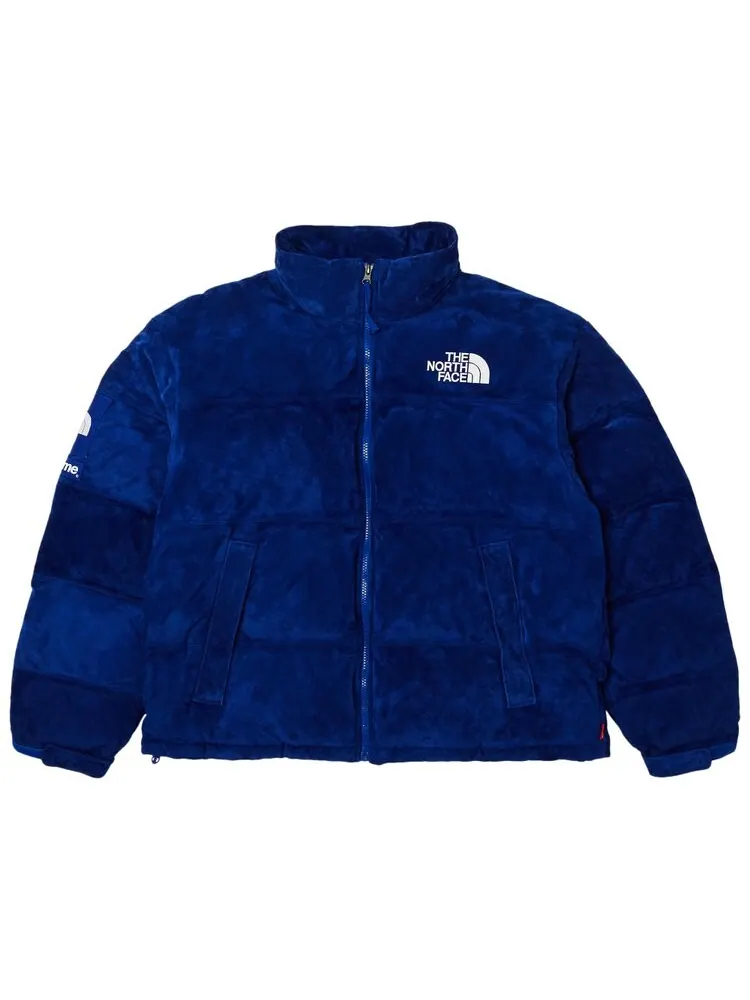 Куртка Supreme x The North Face Suede Nuptse 'Blue' — изображение 1 из 3, синий